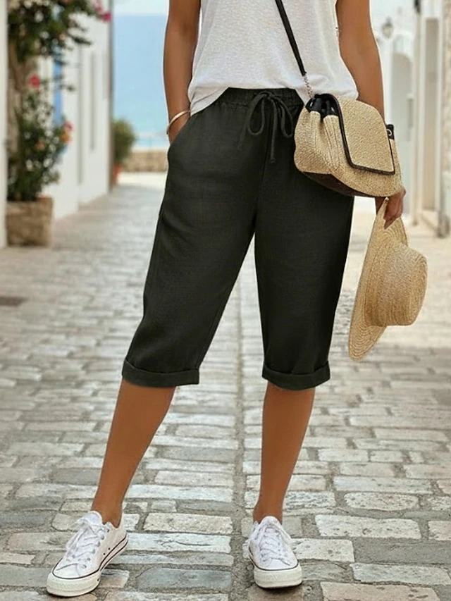 Marlowe | Relaxed Drawstring Capris Image
