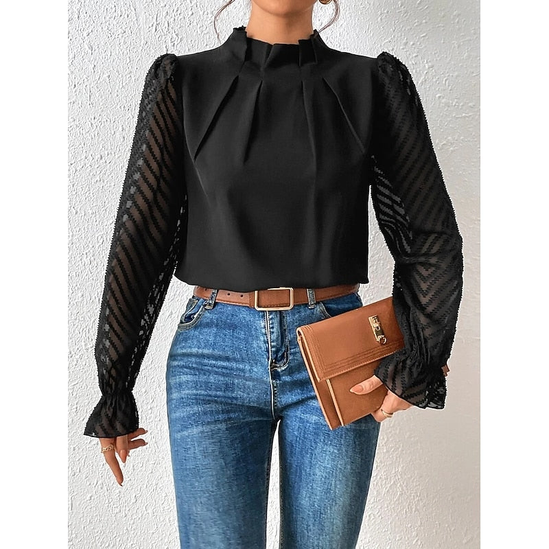 Elspeth | Elegant High-Neck Blouse Image