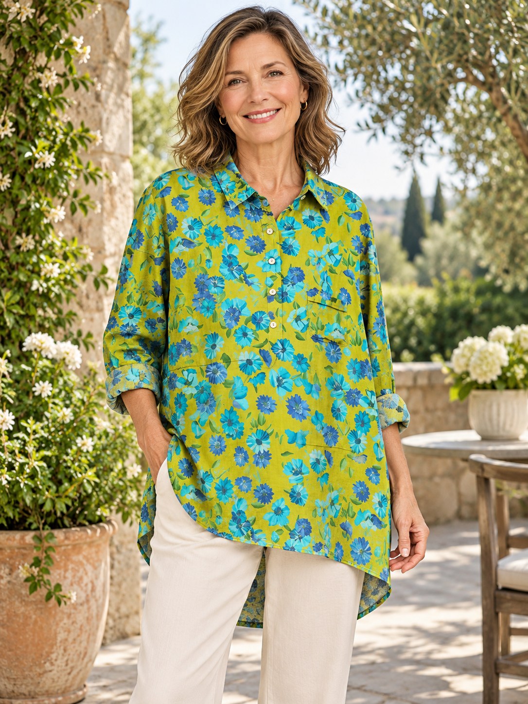 Tamara | Stylish Floral Dotted Blouse Image