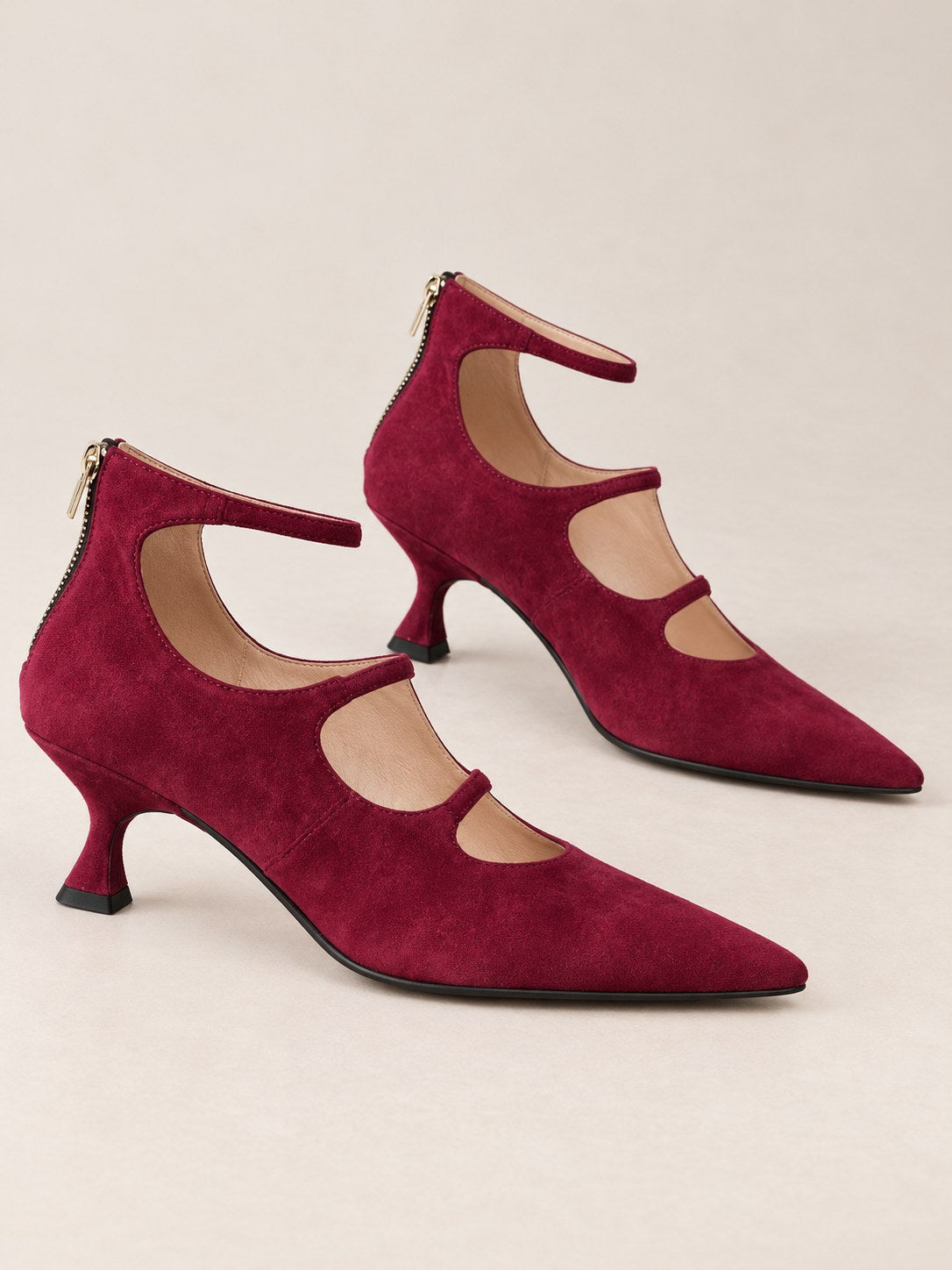 Taylor | Stylish Low Decollete Multi Strap Heels Image
