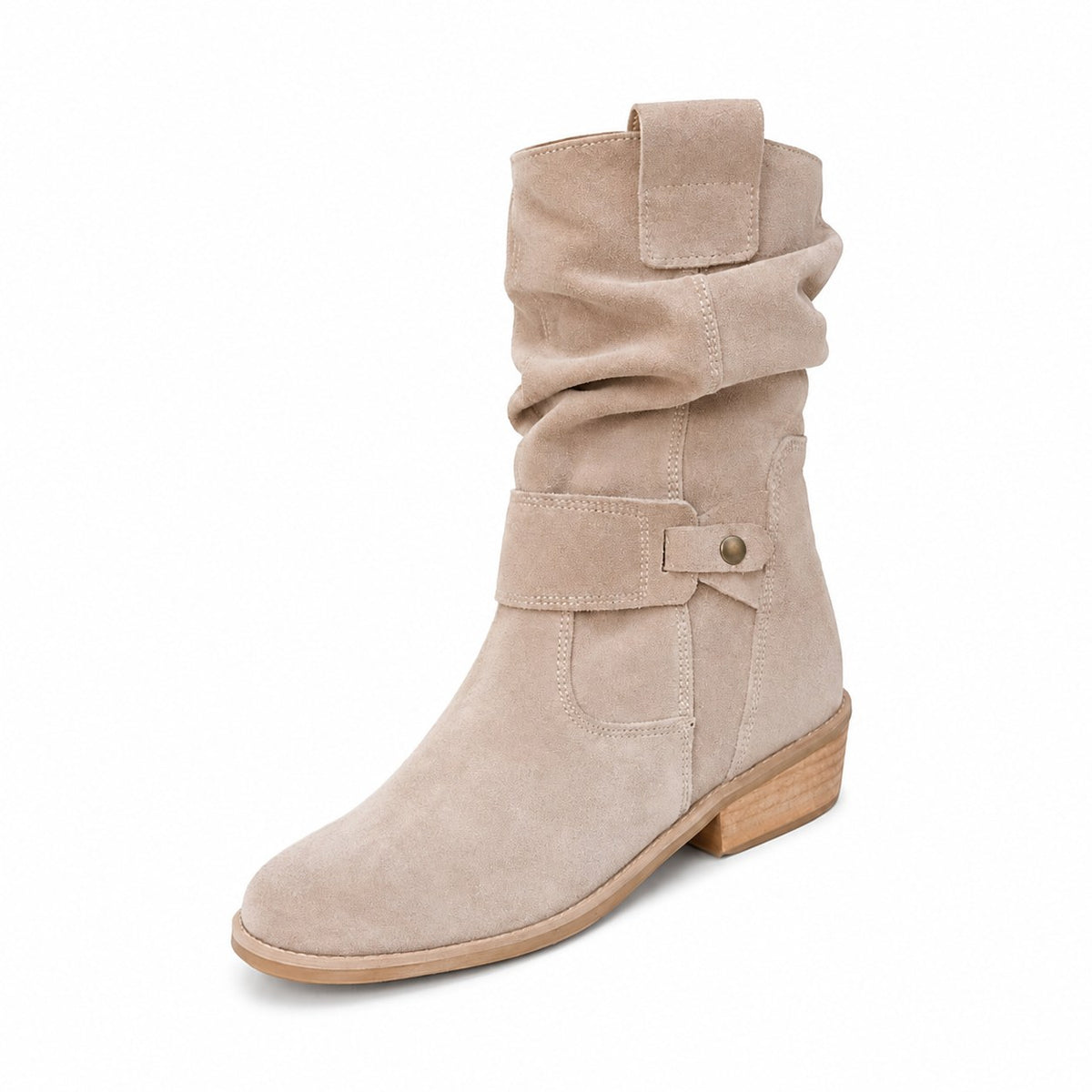 Tessa | Slouchy Buckle Ankle Boots