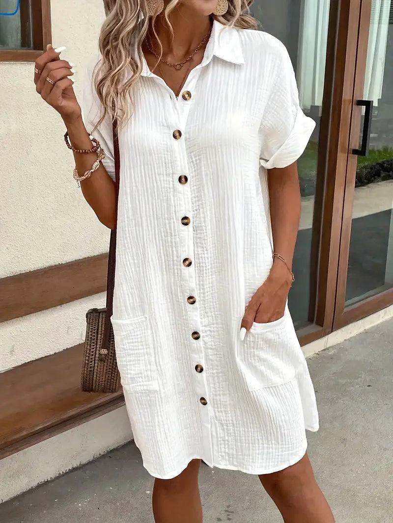 Michelle | Timeless V-Neck Blouse Dress Image
