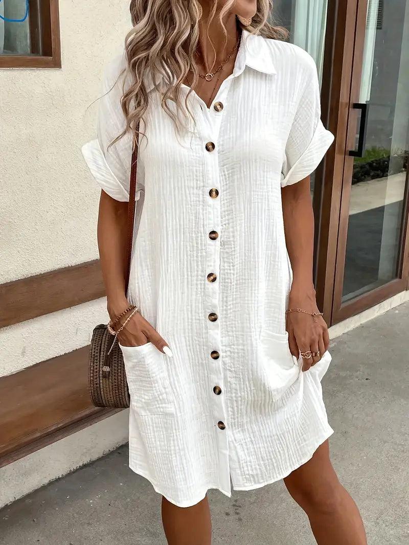Michelle | Timeless V-Neck Blouse Dress Image