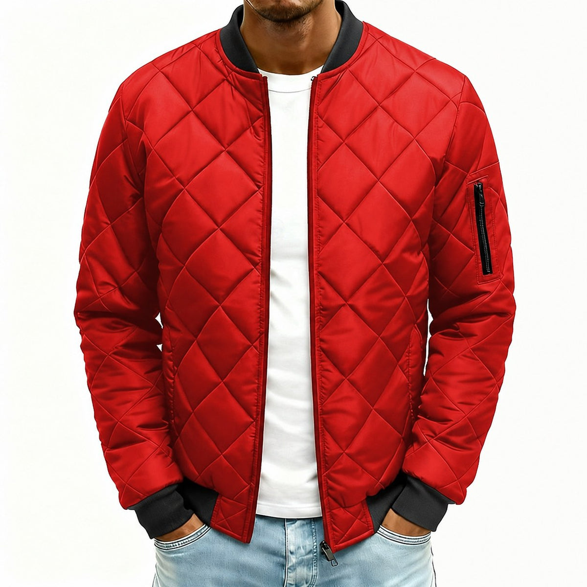 Theo | Quilted Bomber Jacket Image
