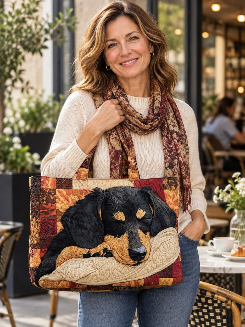 Tiffany | Elegant Dog Art Tote Bag