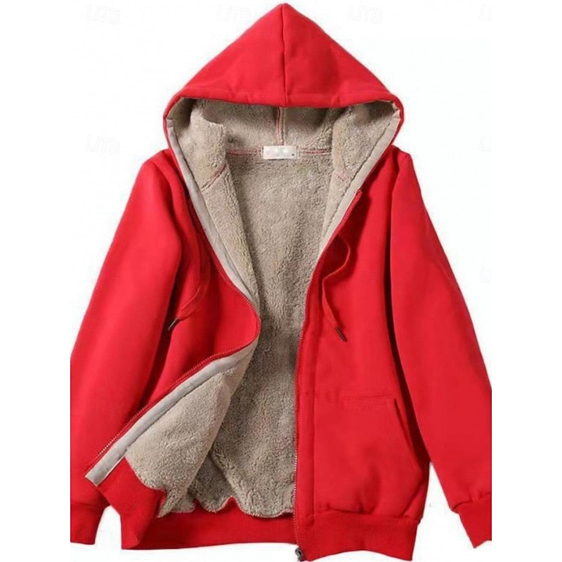 Delphine | Cozy Hooded Zip Jacket Image
