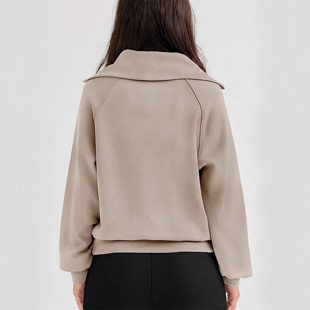 Cassandra | Quarter-Zip Lapel Sweatshirt