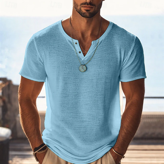 Oliver | Relaxed Henley T-Shirt Image