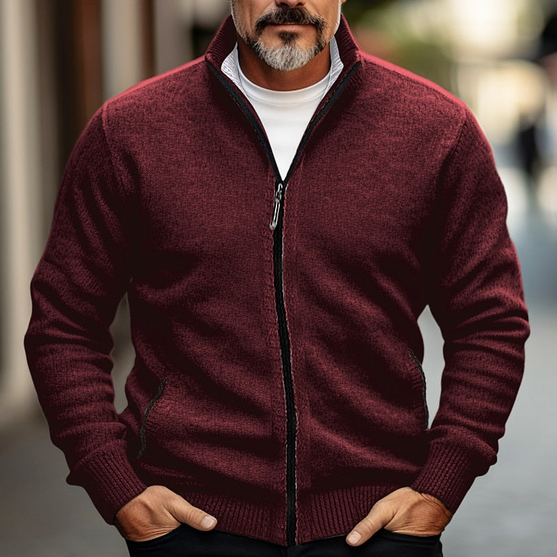Howard | Stand-Collar Zip Cardigan Image