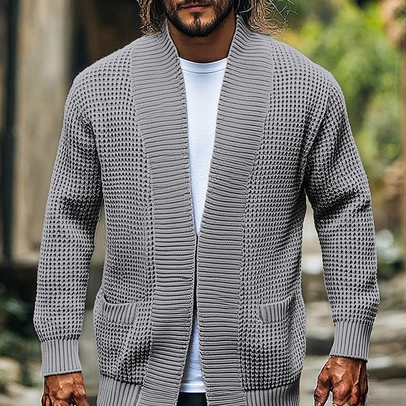 Harrison | Textured Open-Front Cardigan Image