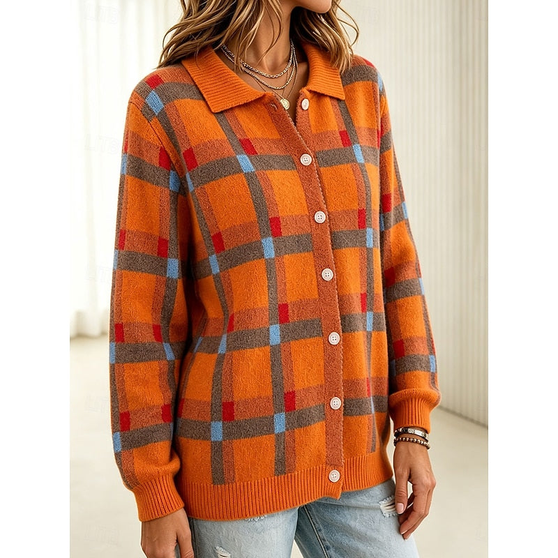 Rosalind | Classic Plaid Button Cardigan Image
