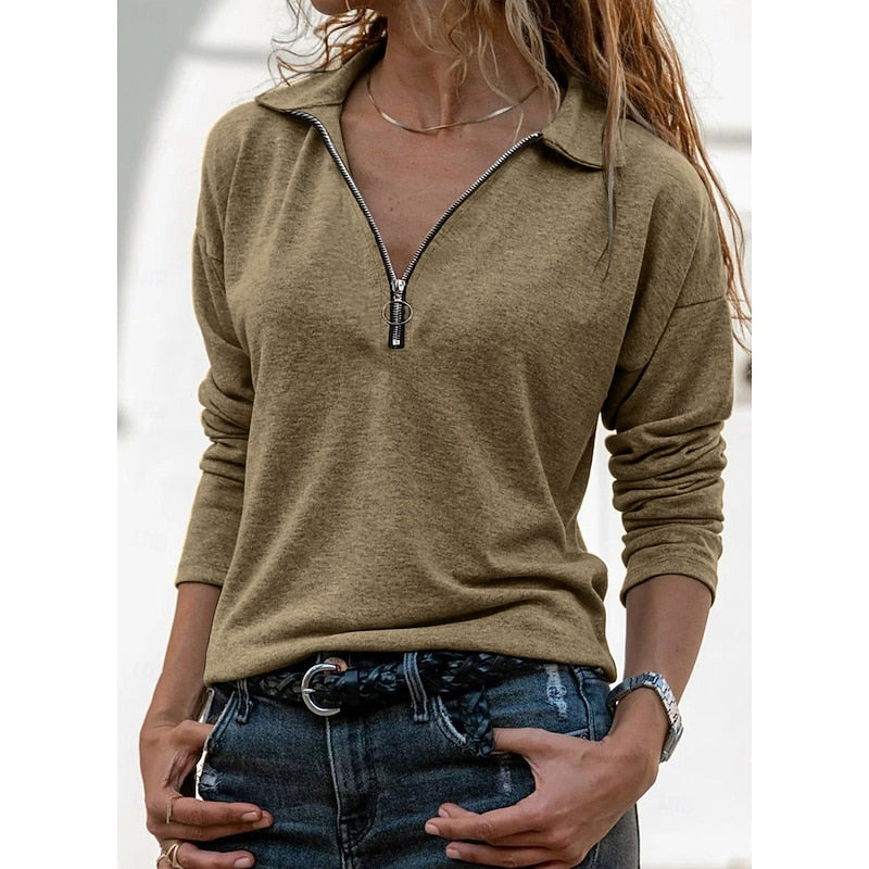 Cora | Relaxed Quarter-Zip Top Image