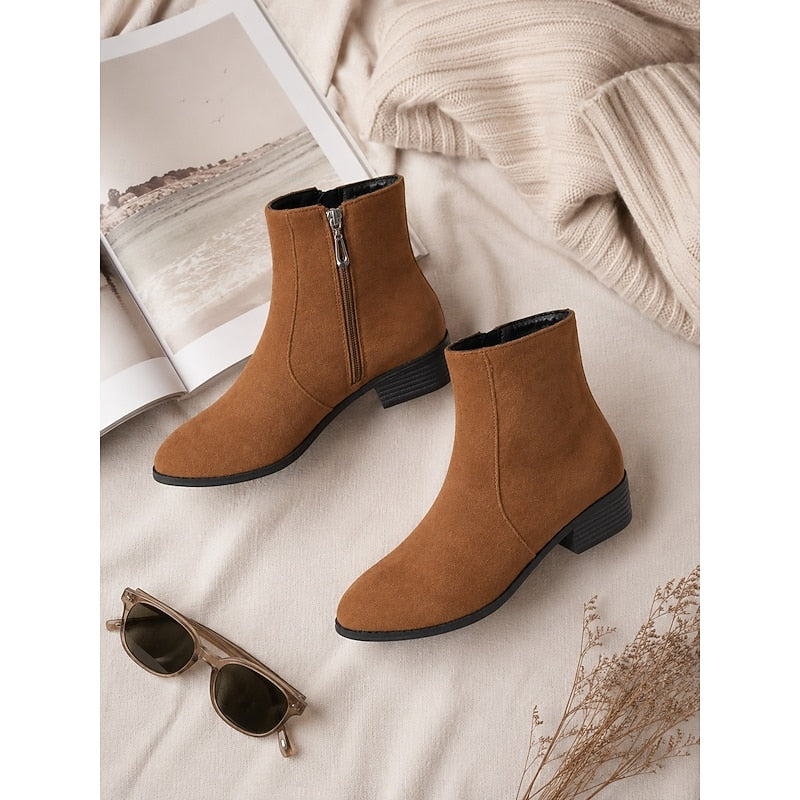 Sloane | Side-Zip Block Heel Ankle Boots Image