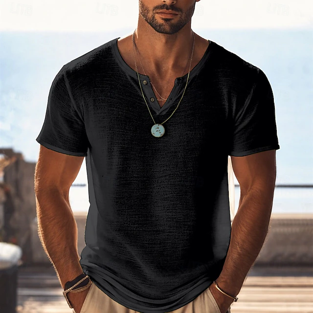 Oliver | Relaxed Henley T-Shirt Image