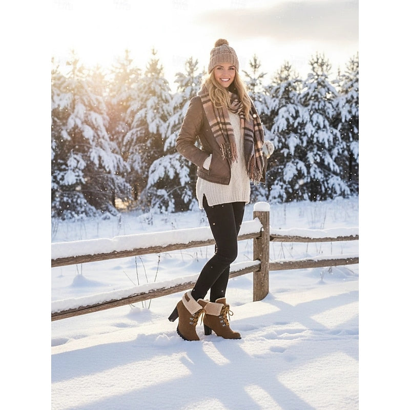 Ingram | Fur-Trimmed Lace-Up Winter Boots Image