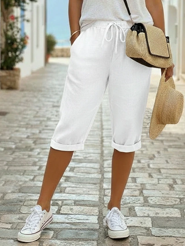 Marlowe | Relaxed Drawstring Capris Image