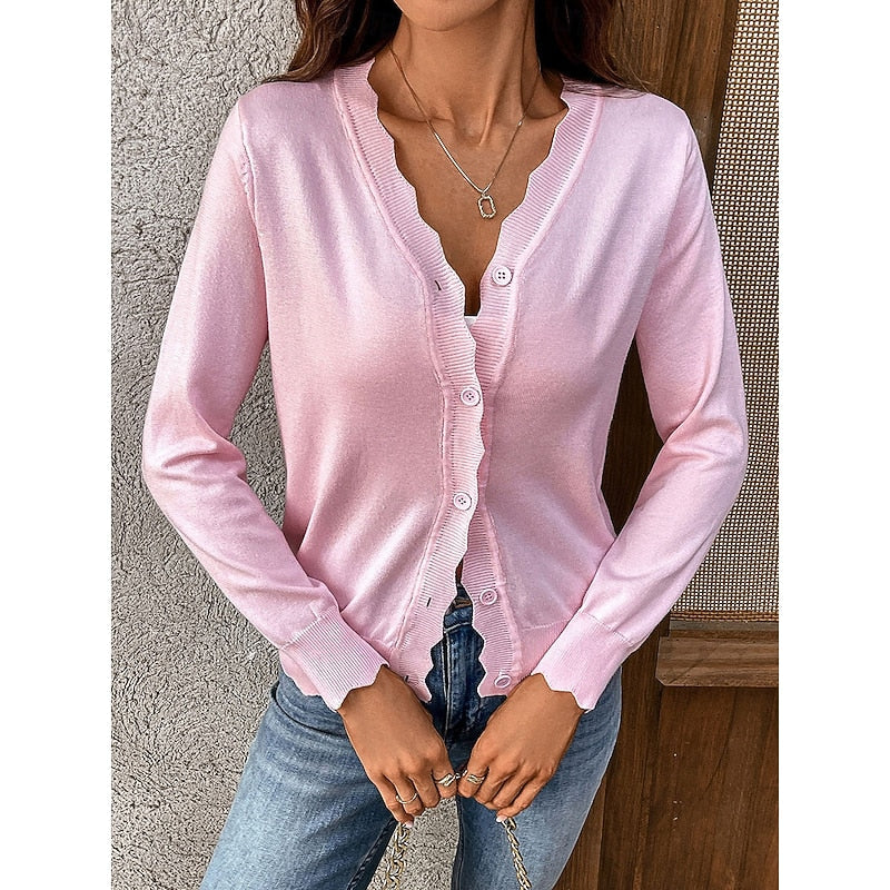 Camilla | Scalloped Button-Front Cardigan Image