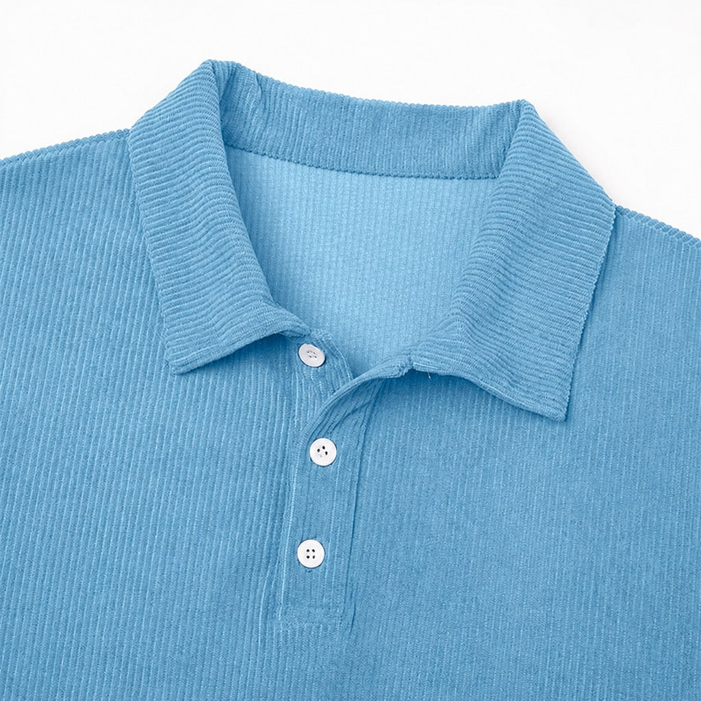 Wallace | Textured Long-Sleeve Polo Shirt