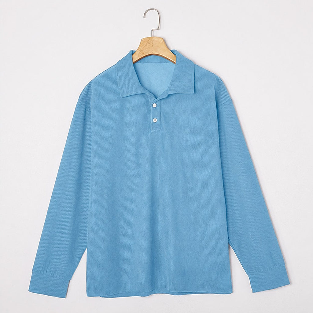 Wallace | Textured Long-Sleeve Polo Shirt