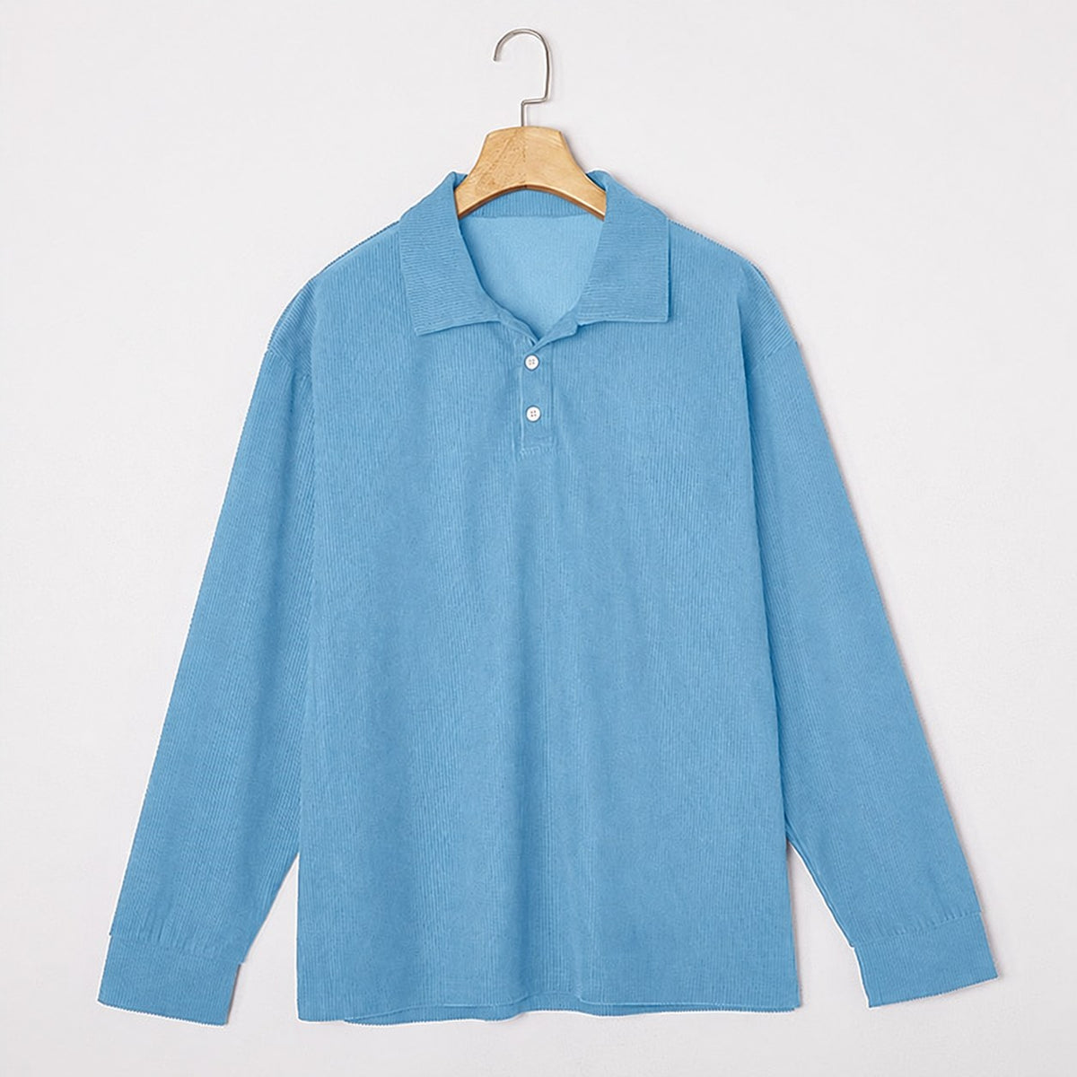 Wallace | Textured Long-Sleeve Polo Shirt