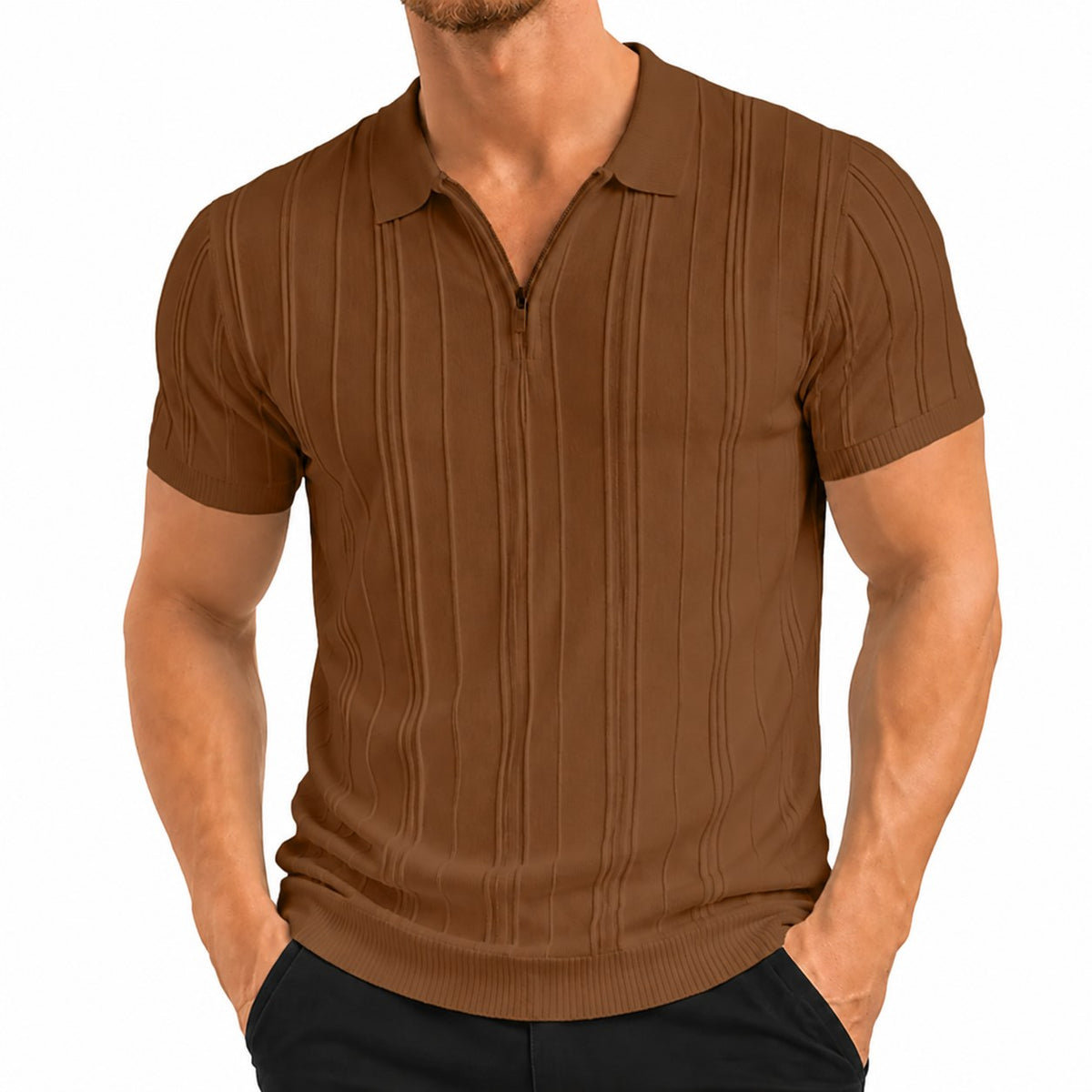 Warren | Textured Slim Fit Polo Shirt