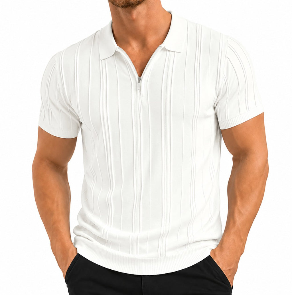 Warren | Textured Slim Fit Polo Shirt
