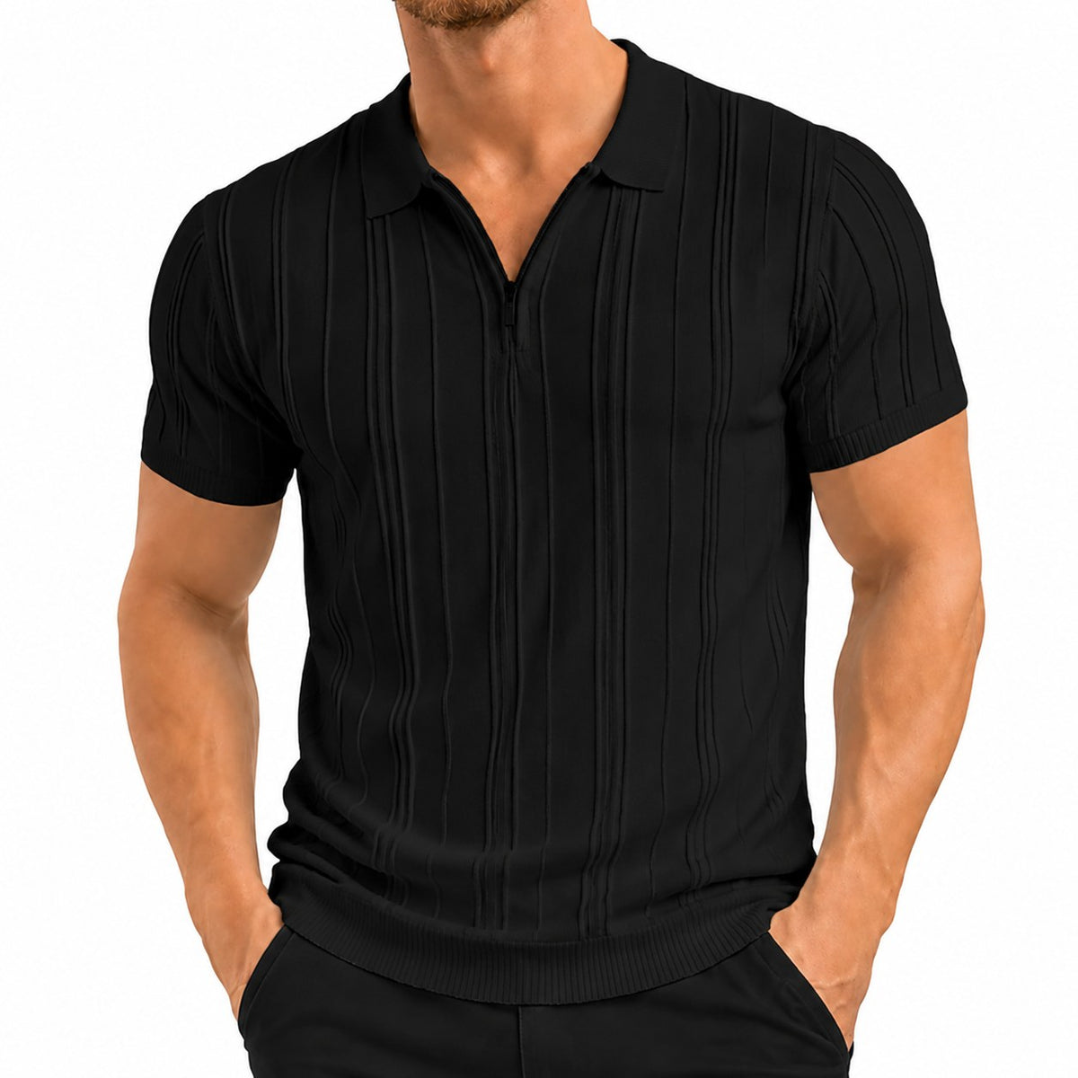 Warren | Textured Slim Fit Polo Shirt Image