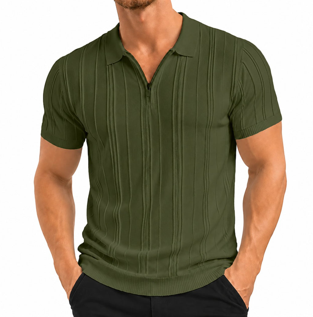 Warren | Textured Slim Fit Polo Shirt