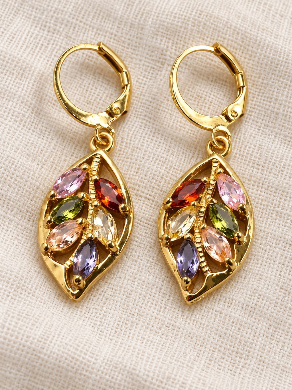 Wendy | Stylish Retro Multicolor Leaf Earrings