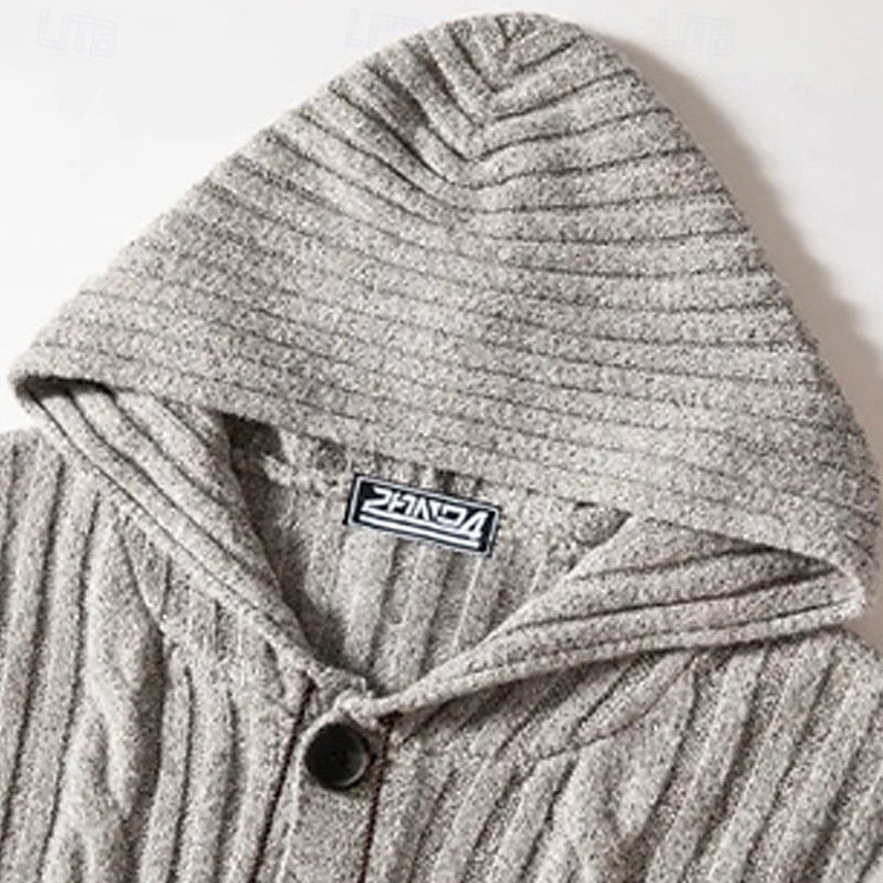 Graham | Cable-Knit Hooded Cardigan Image