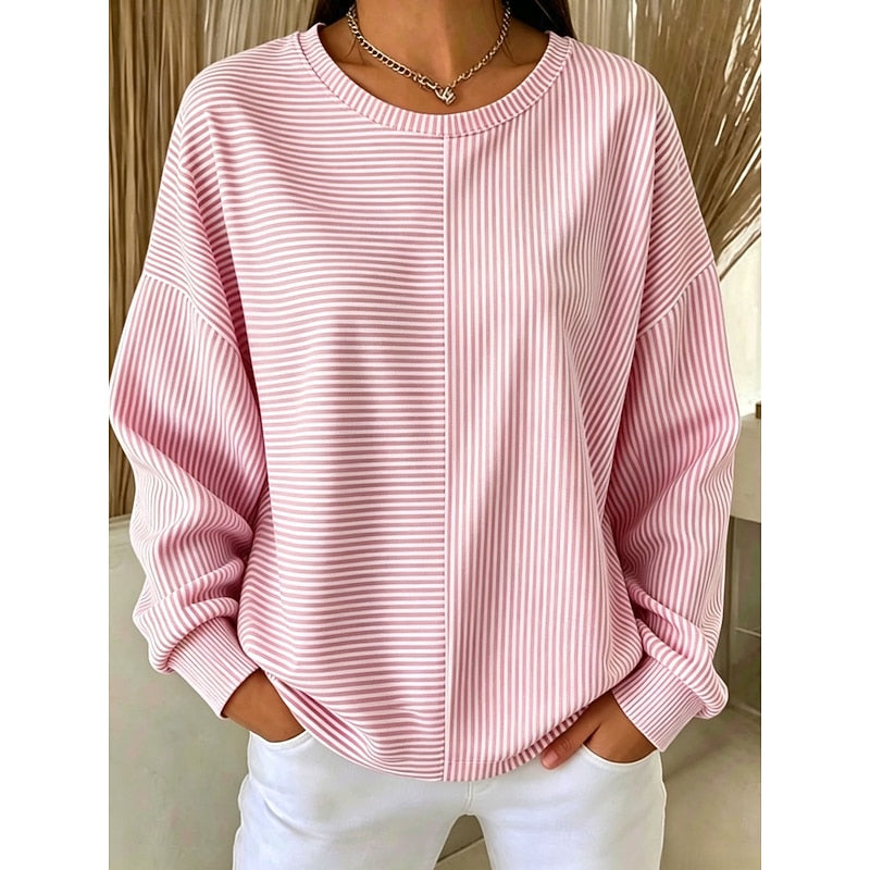 Corinna | Relaxed Striped Sweatshirt Image
