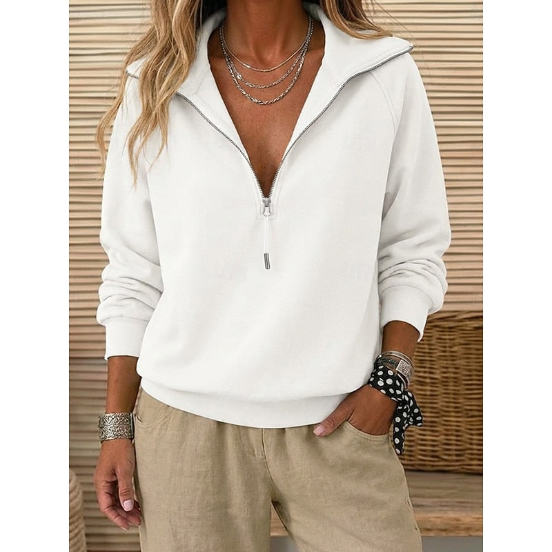Cassandra | Quarter-Zip Lapel Sweatshirt Image