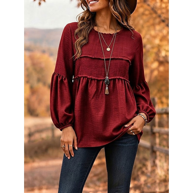 Rebecca | Relaxed Peplum Blouse Image