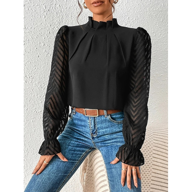 Elspeth | Elegant High-Neck Blouse Image