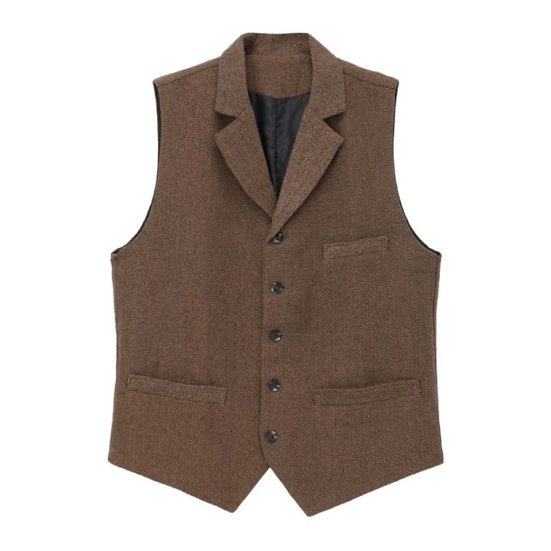 Gerard | Herringbone Tailored Waistcoat Image
