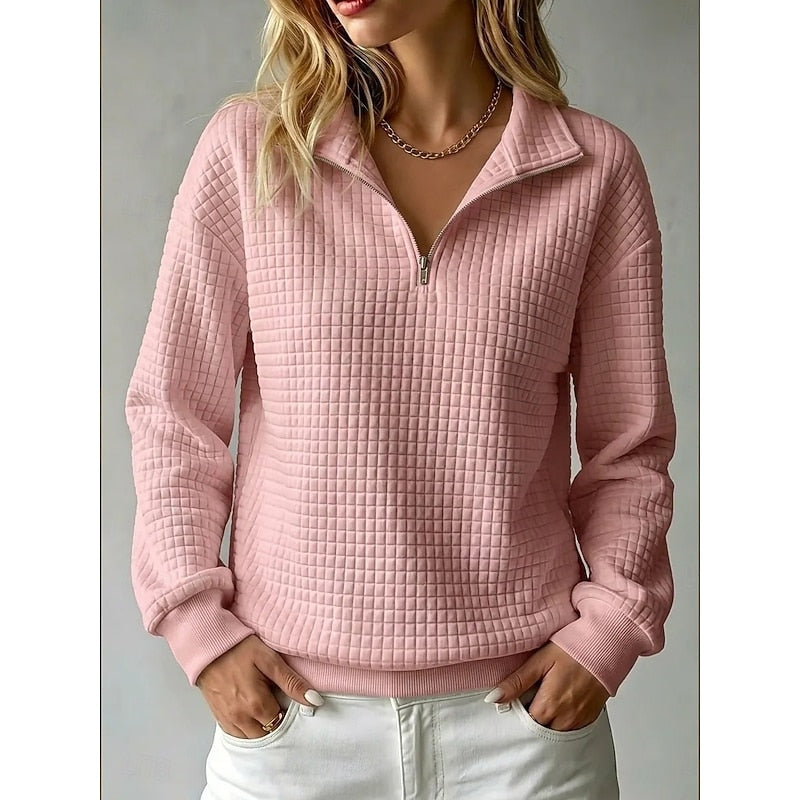 Juliana | Textured Half-Zip Pullover Image