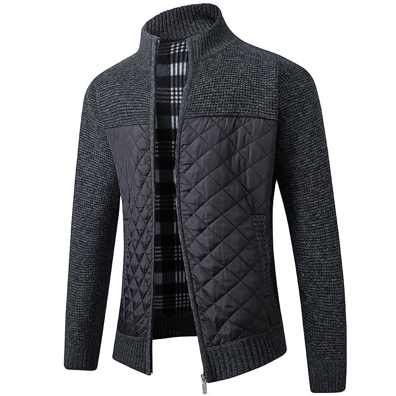 Nicholas | Zip-Up Stand Collar Cardigan Image