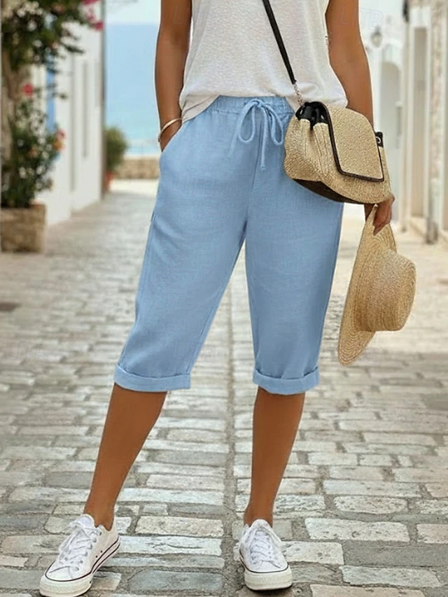 Marlowe | Relaxed Drawstring Capris Image